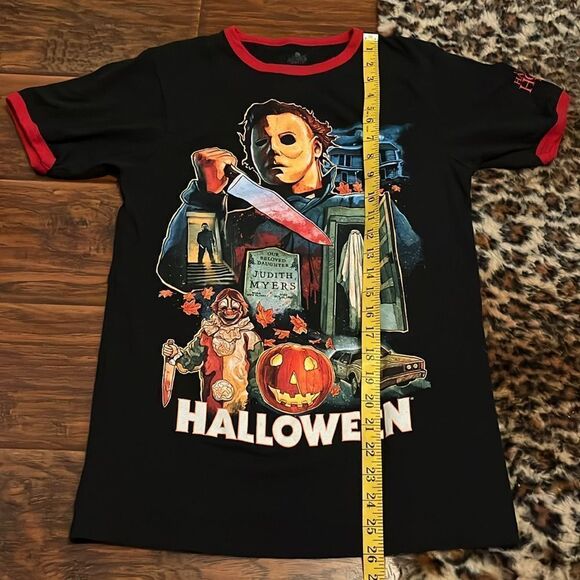 Michael Meyers Halloween Universal Studios Halloween Horror Black Graphic Shirt - Picture 6 of 8